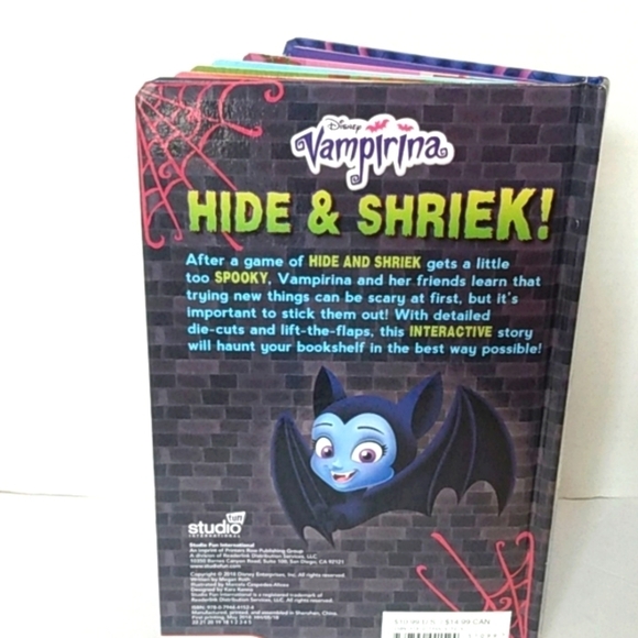 DISNEY JUNIOR VAMPIRINA HIDE & SHRIEK HARDCOVER SPOOKY FUN STORYTIME BOOK NWOT - Picture 5 of 9